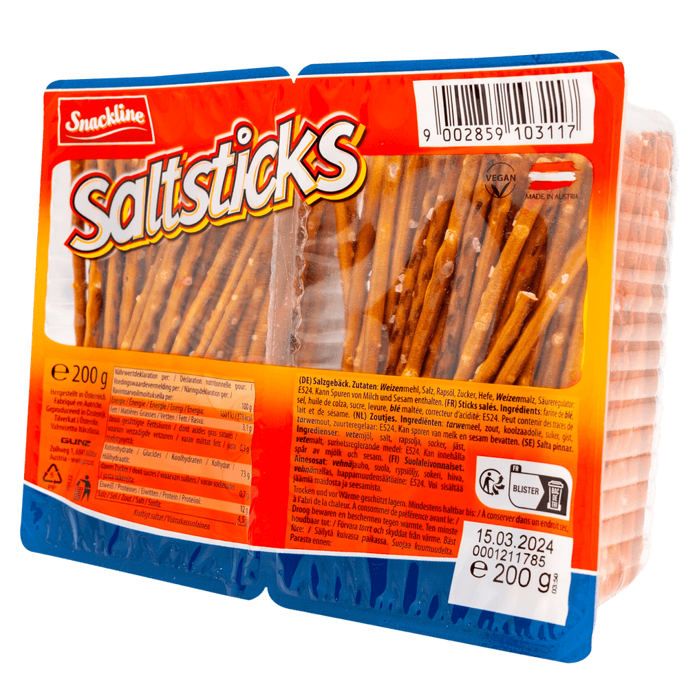 Snackline Salzsticks Laugengebäck in Stangenform 200g