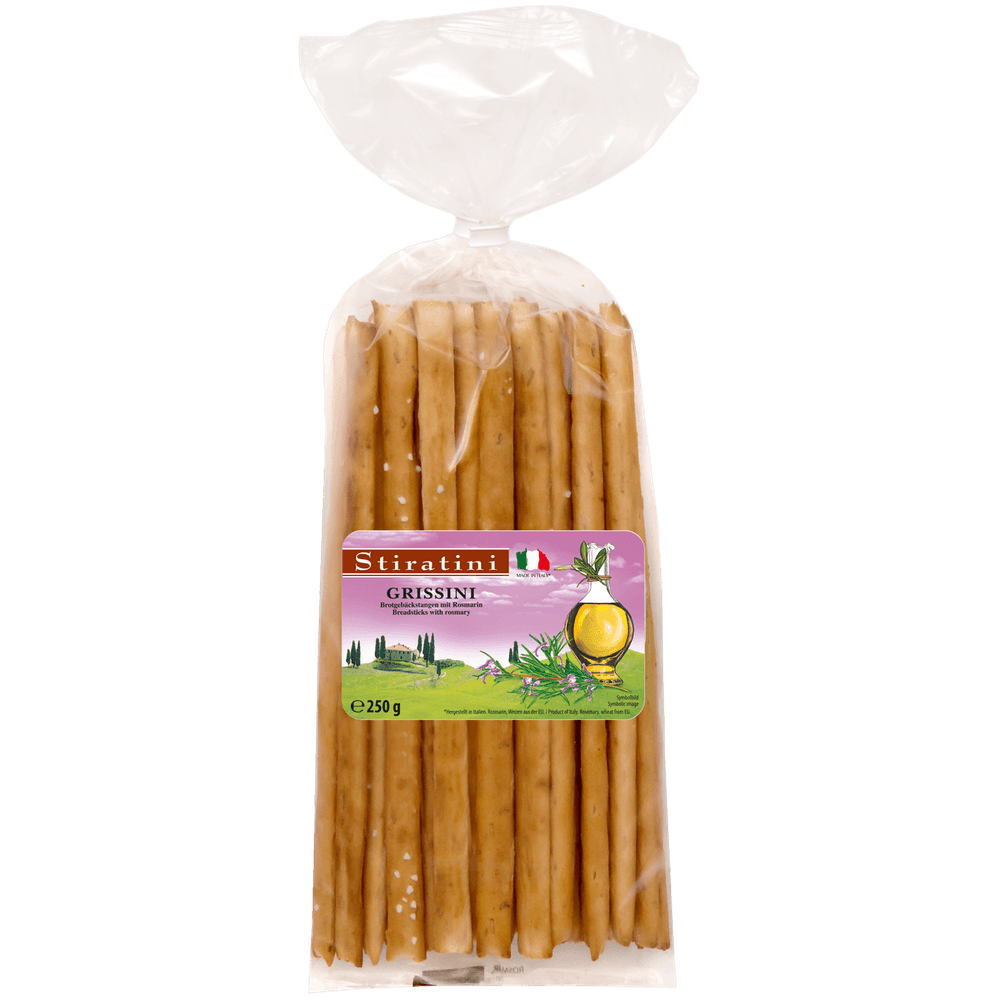 Stiratini Grissini Brotgebäckstangen mit Rosmarin 250g