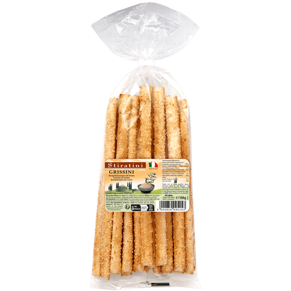Stiratini Grissini Brotgebäckstangen mit Sesam 150g