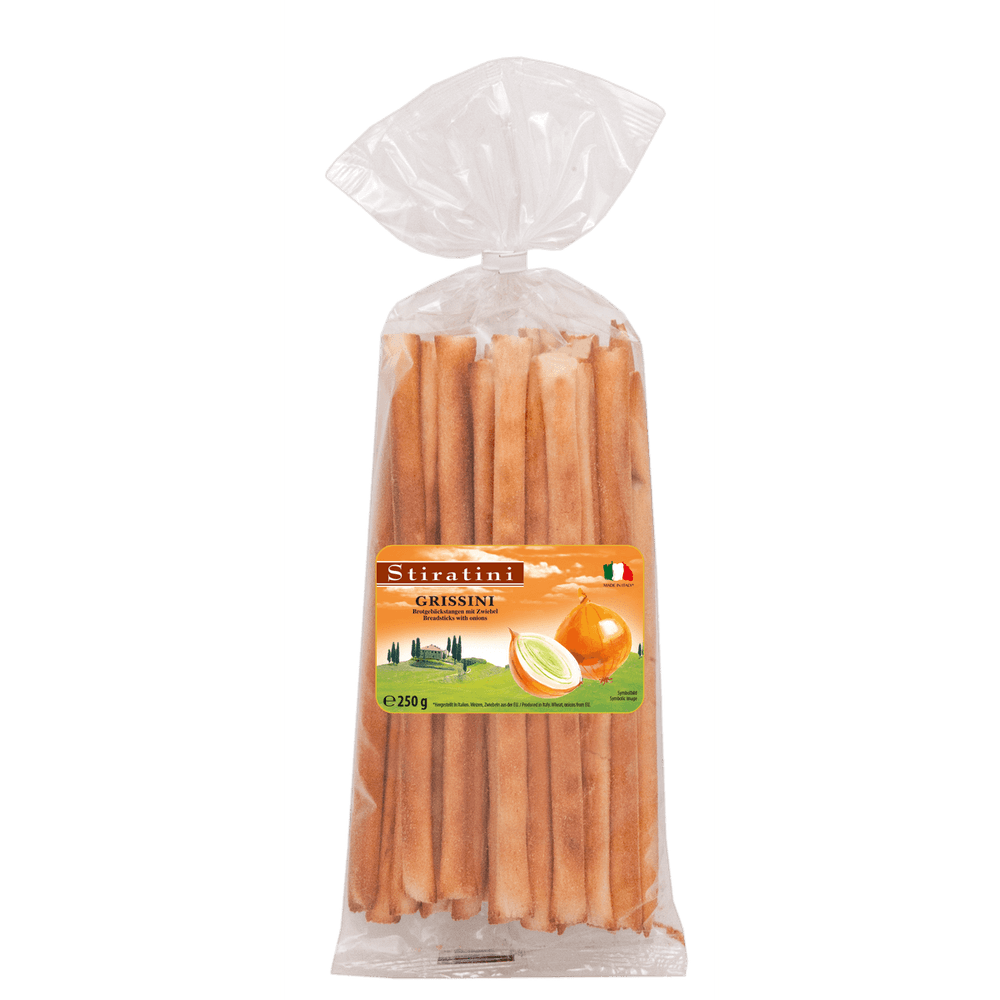 Stiratini Grissini Brotgebäckstangen mit Zwiebel 250g