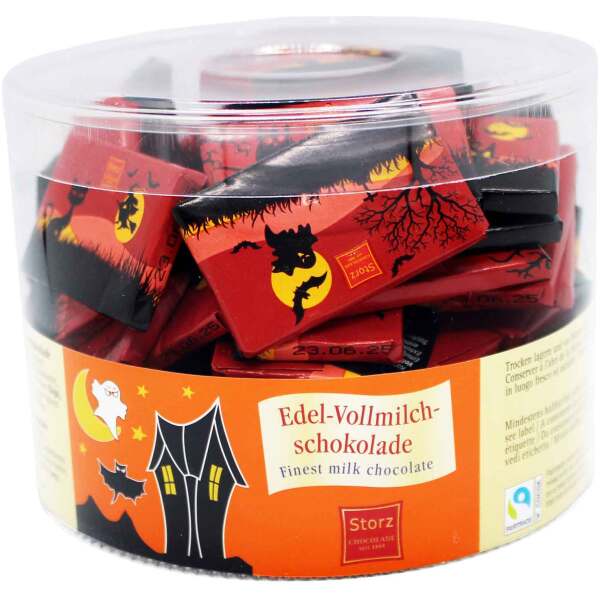 Storz Halloween Täfelchen aus Vollmilchschokolade – 60 Stück, 450 g