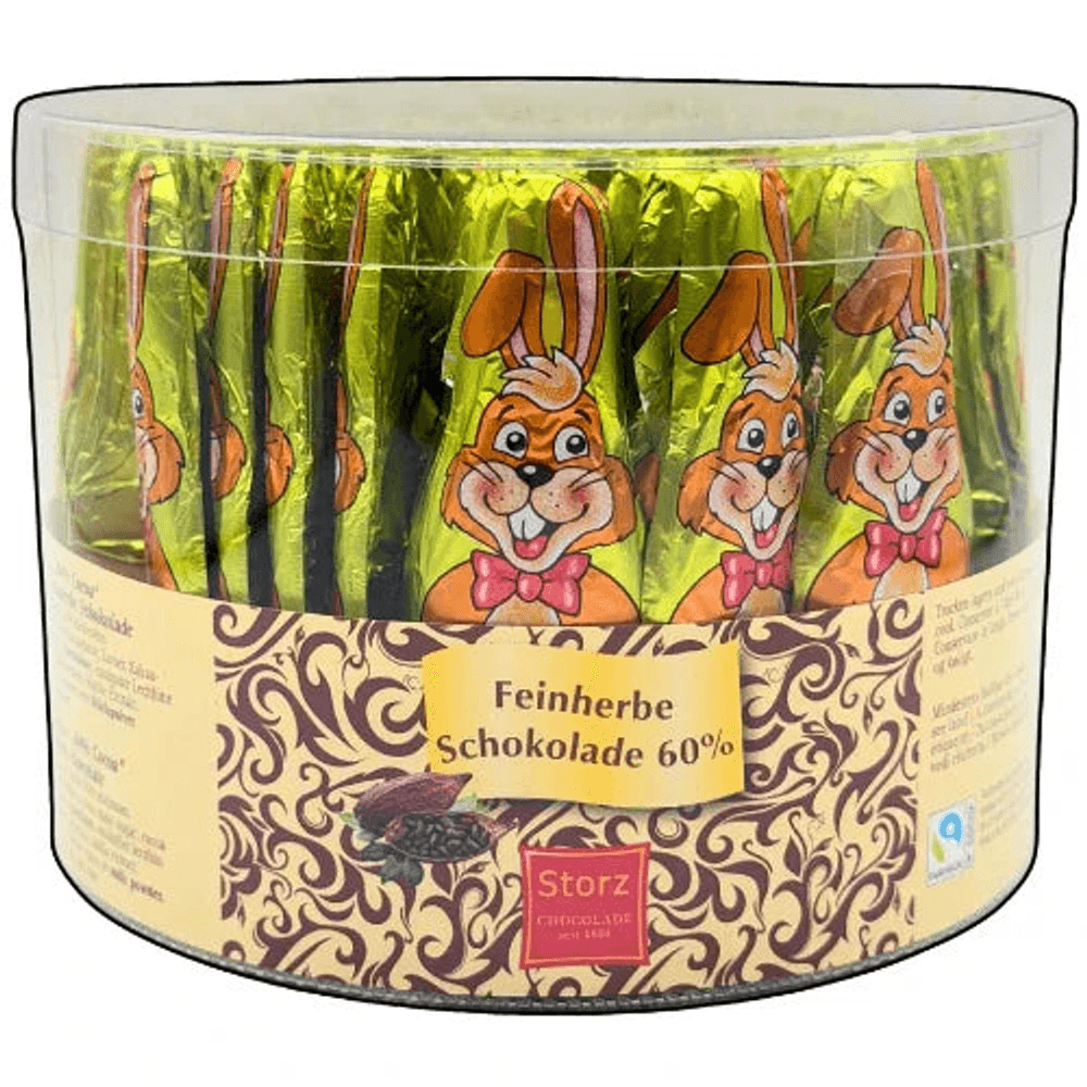 Storz Relief Osterhase Zartbitter 60% Kakao 80x12,5g Dose