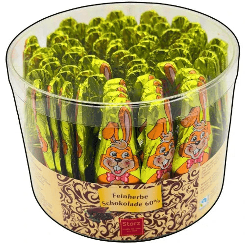 Storz Relief Osterhase Zartbitter 60% Kakao 80x12,5g Dose