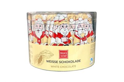 Storz Relief Weihnachtsmann aus weißer Schokolade – Gebinde mit 80 Stück à 12,5 g