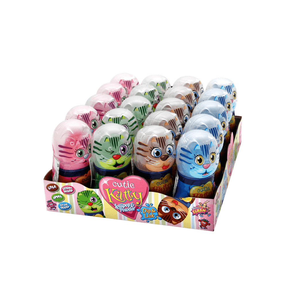 Sweet Flash Cutie Katty Lollipop & Pulver 35g