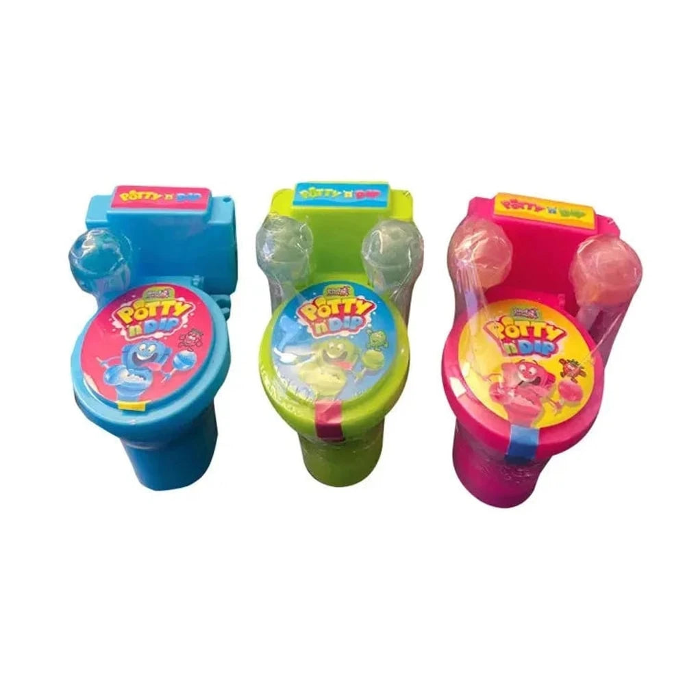 Sweet Flash Potty n Dip Lollipop & Pulver 25g