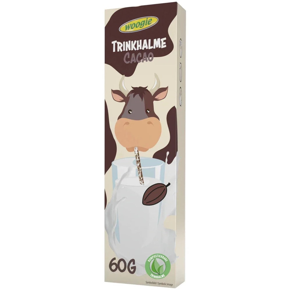 Trinkhalme Zuckerperlen 10x6g 60g Erdbeere Kakao Vanille, Auswählbar