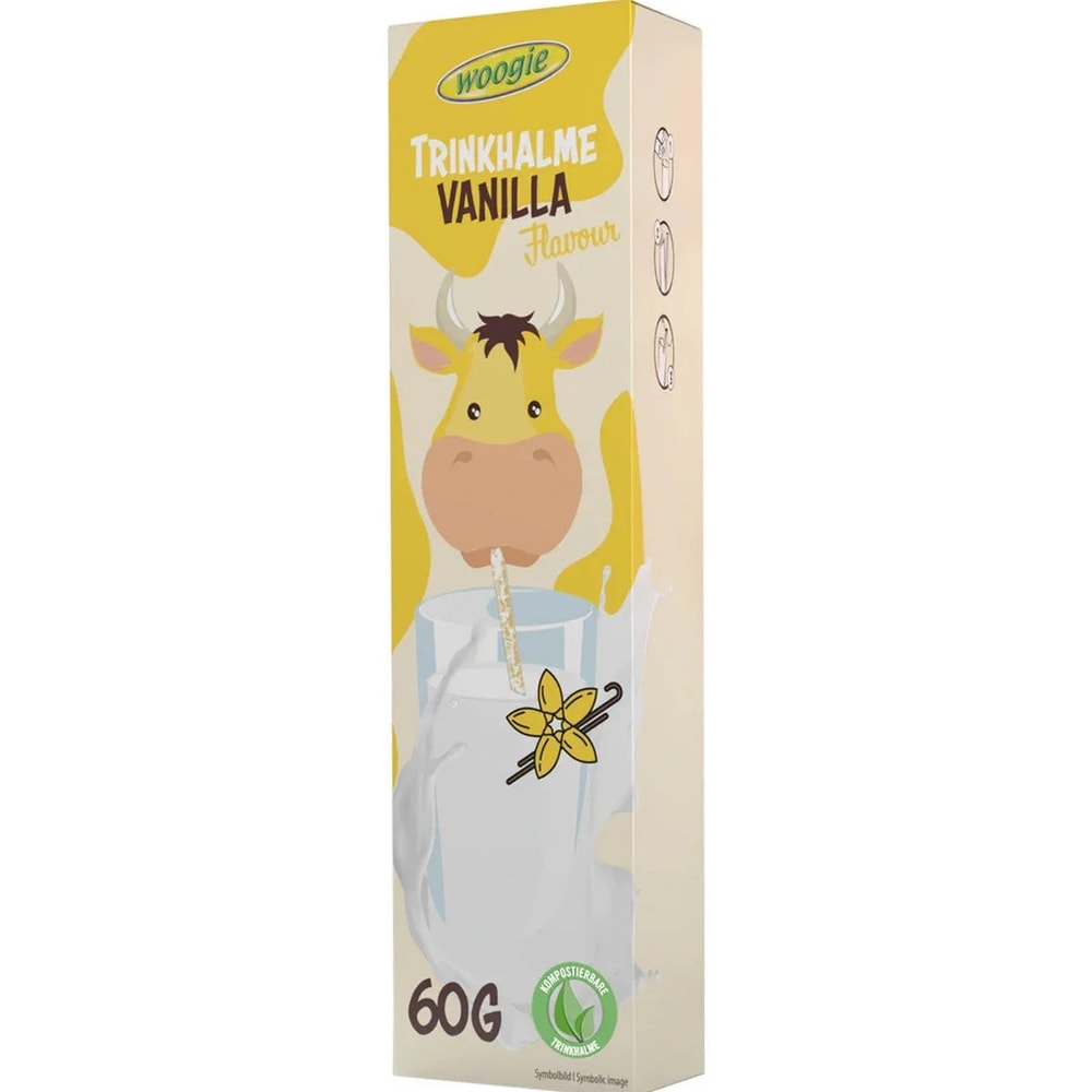 Trinkhalme Zuckerperlen 10x6g 60g Erdbeere Kakao Vanille, Auswählbar