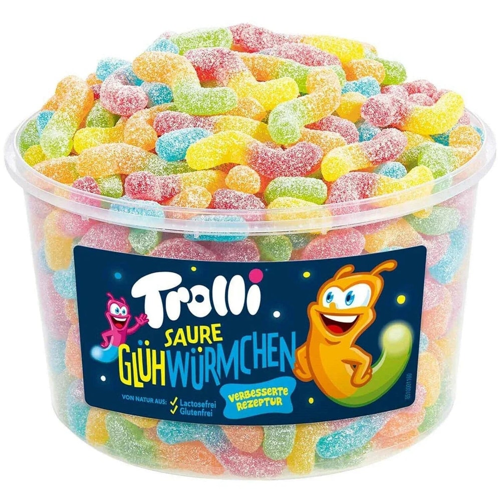 Trolli Glühwürmchen sauer Fruchtgummi gezuckert 1050g