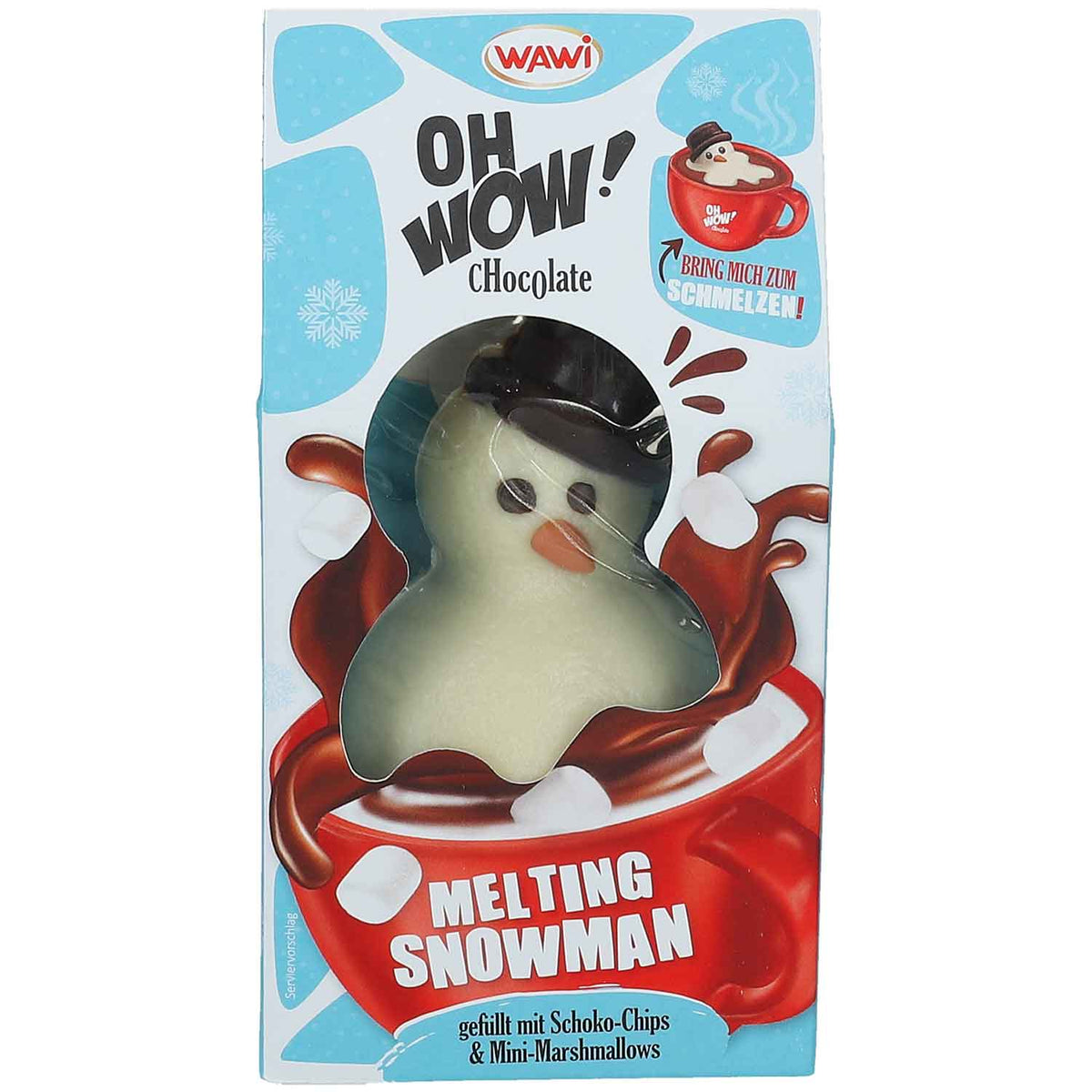 WAWI OH WOW! Melting Snowman aus weißer Schokolade 75 g