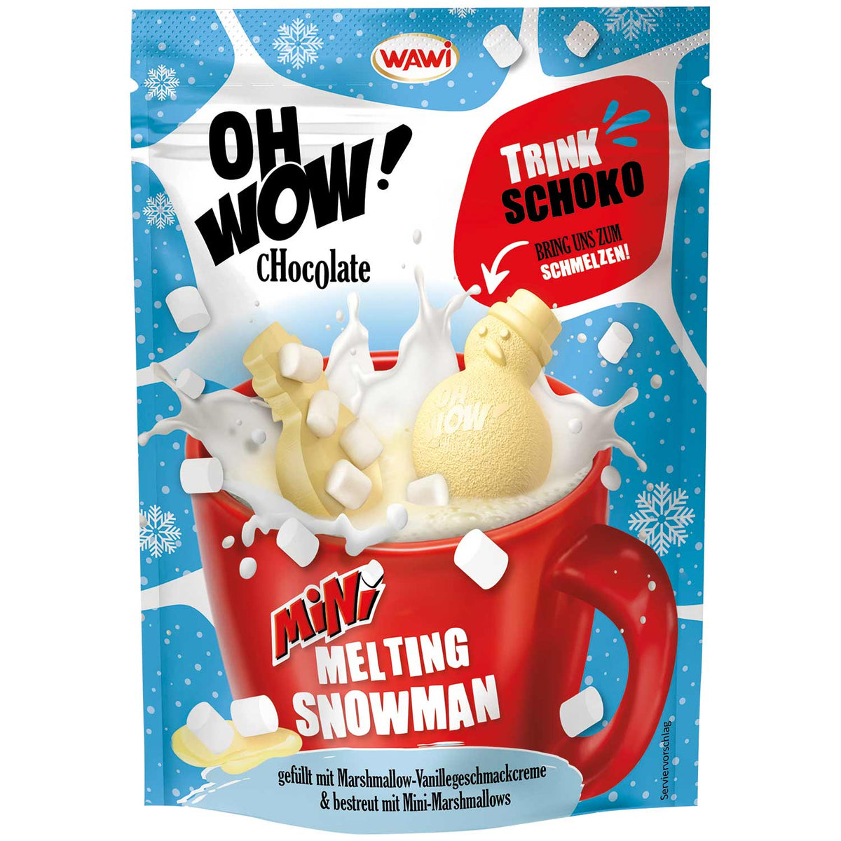 WAWI OH WOW! Mini Melting Snowman Marshmallow-Vanillecreme 120 g