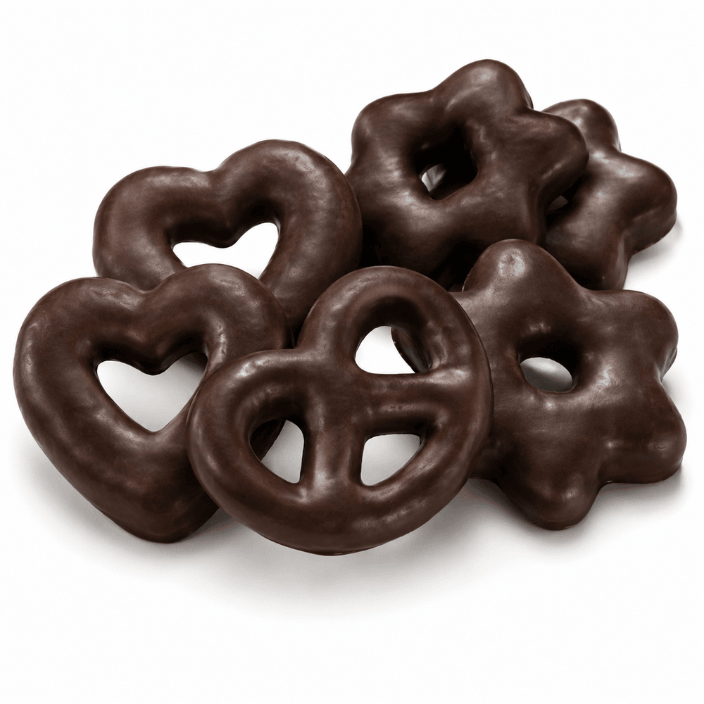 Weiss Bruch Lebkuchen Herzen Sterne Brezeln Zartbitter 500g