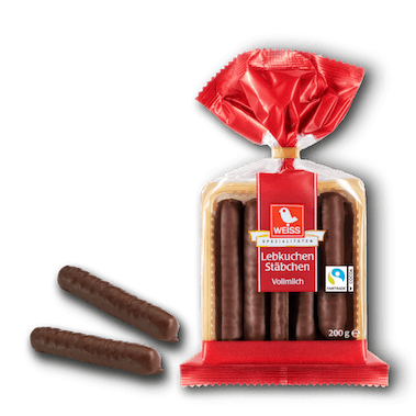 Weiss Lebkuchenstäbchen Vollmilch 200 g 58c806-2