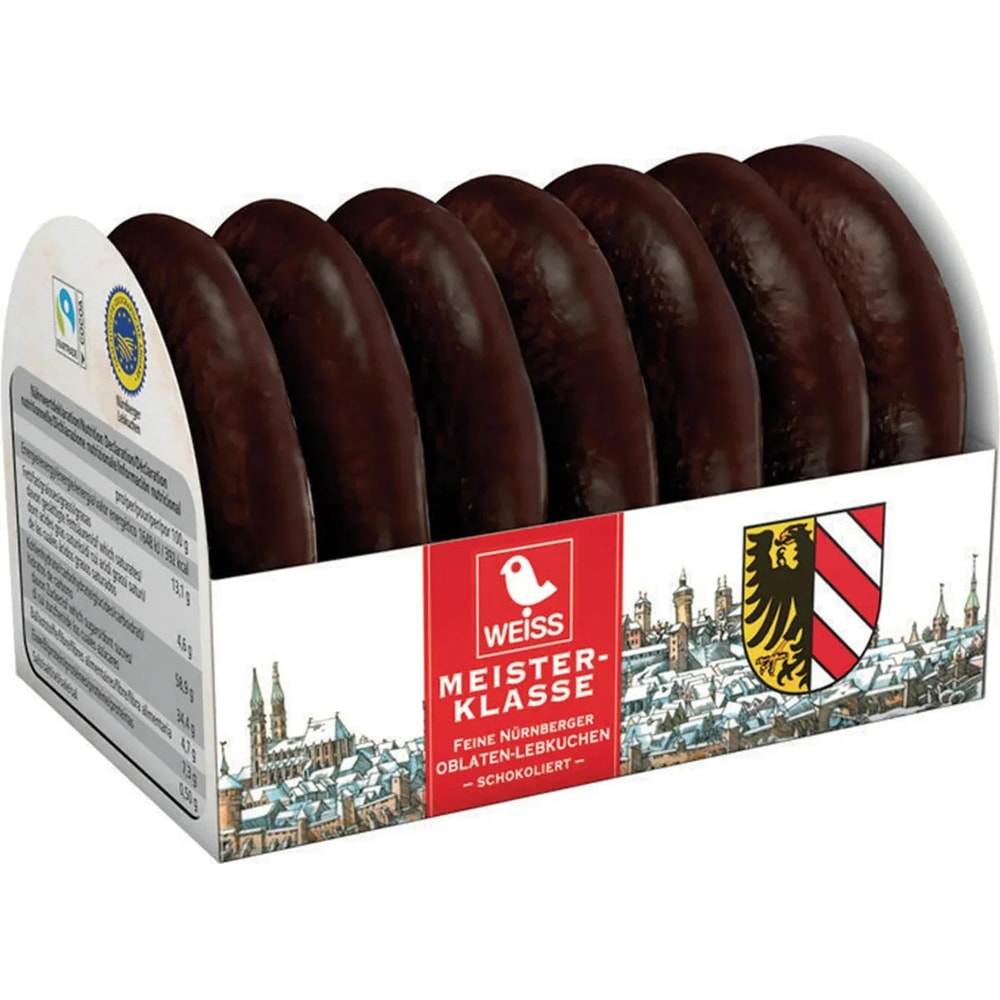 Weiss Nürnberger Oblatenlebkuchen Zartbitter 5x200g 1kg Meisterklasse