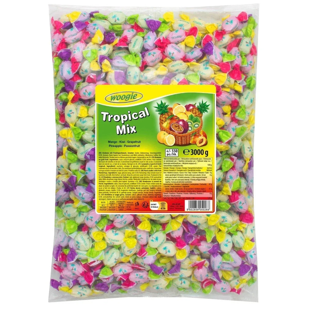Woogie Bonbons Tropical Mix Fruchtgeschmack 3000g 58c806-2