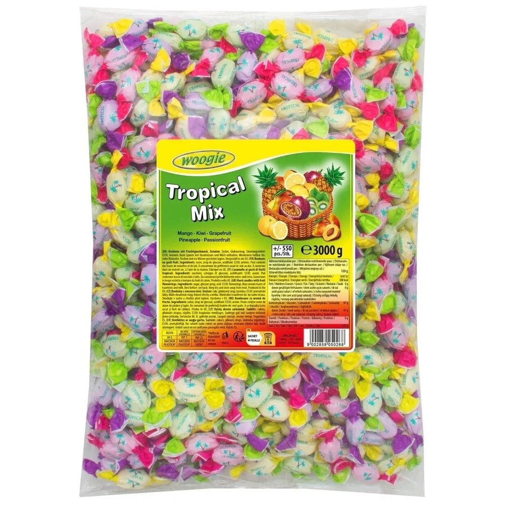Woogie Bonbons Tropical Mix Fruchtgeschmack 3000g
