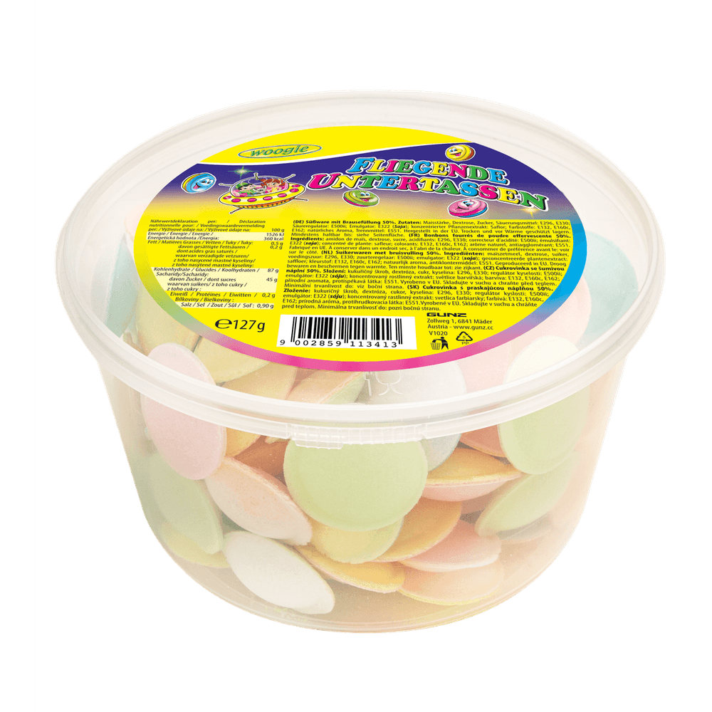 Woogie Fliegende Untertassen mit Brausefüllung 127g