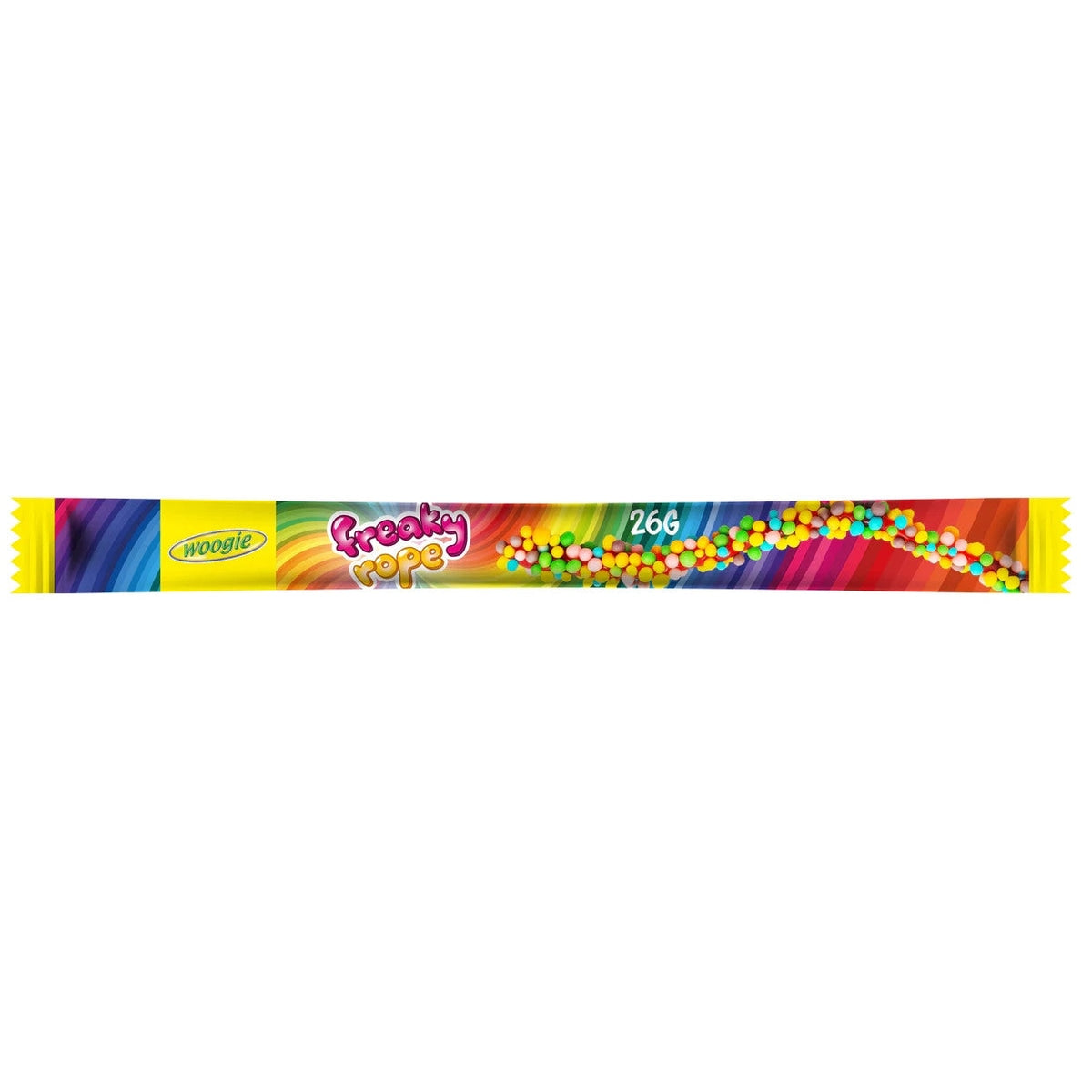 Woogie Freaky Rope Erdbeer Fruchtgummi mit Zuckerperlen 2x 26g 58c806-2