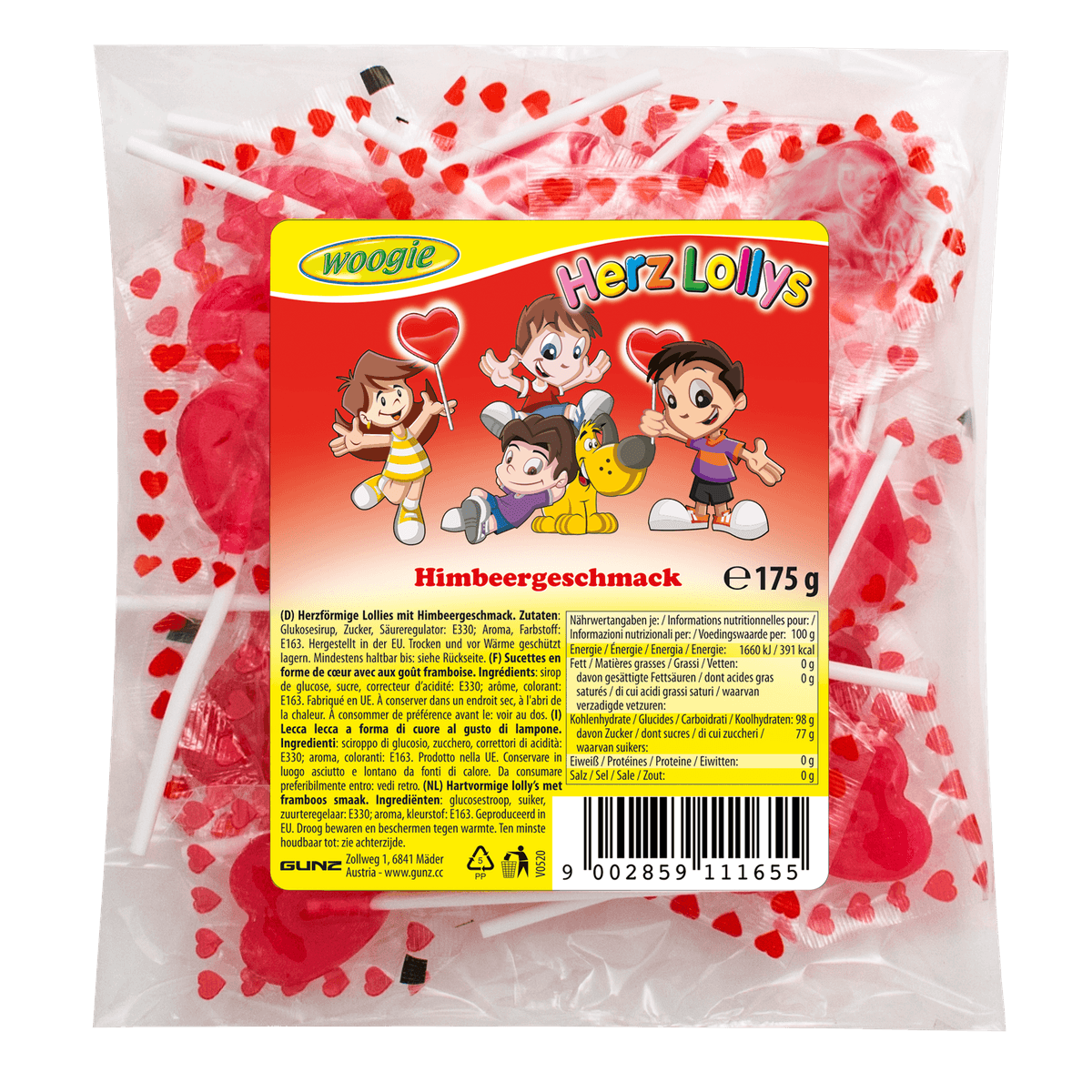 Woogie Herzlolly's Himbeergeschmack 175g 58c806-2