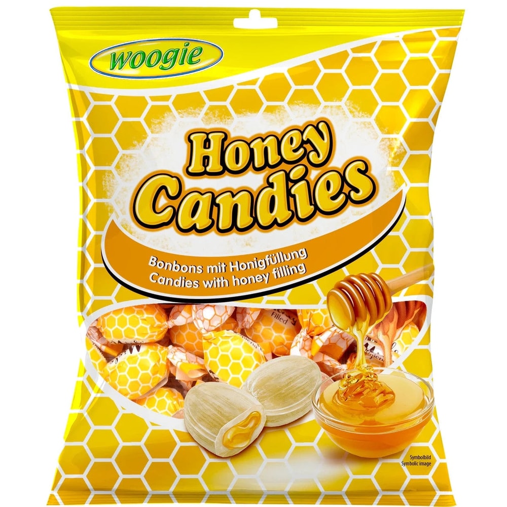 Woogie Honey Candies Honig Bonbons mit Honigfüllung 150g