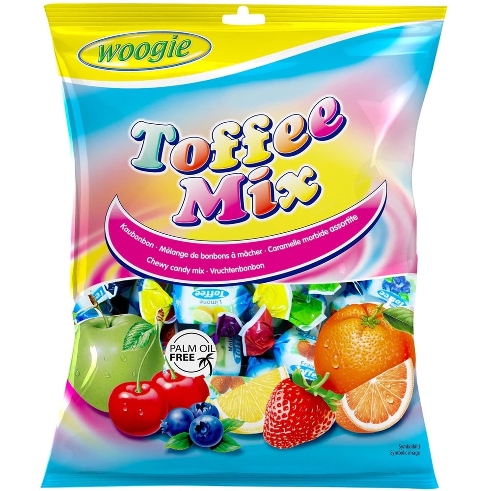Woogie Kaubonbons Toffee Mix Frucht Kaubonbons 160g