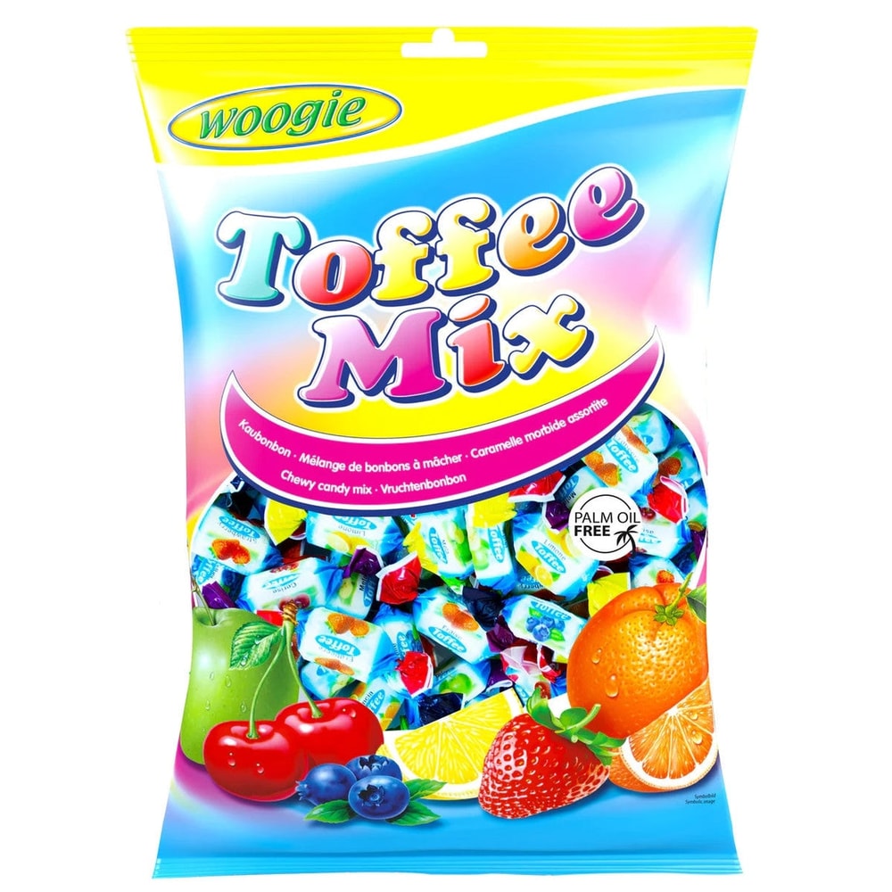 Woogie Kaubonbons Toffee Mix Frucht Kaubonbons 1kg
