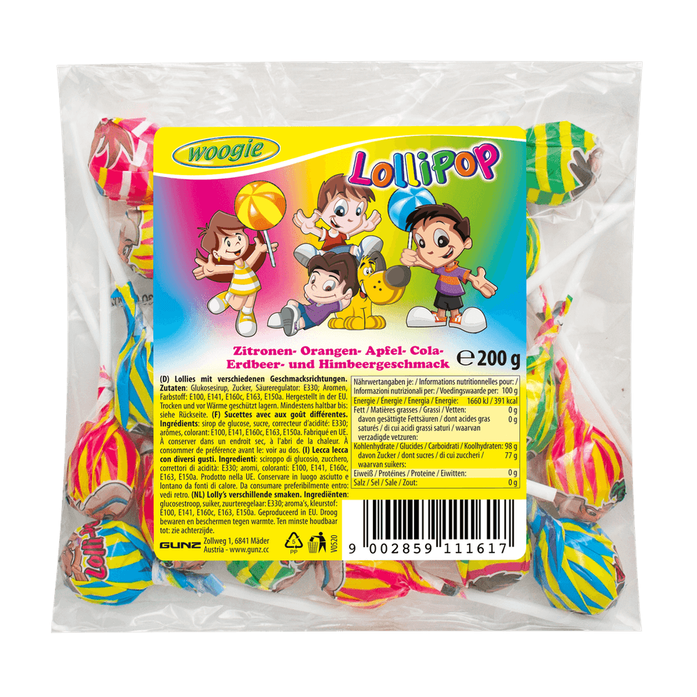 Woogie Lollipops Mix 200g