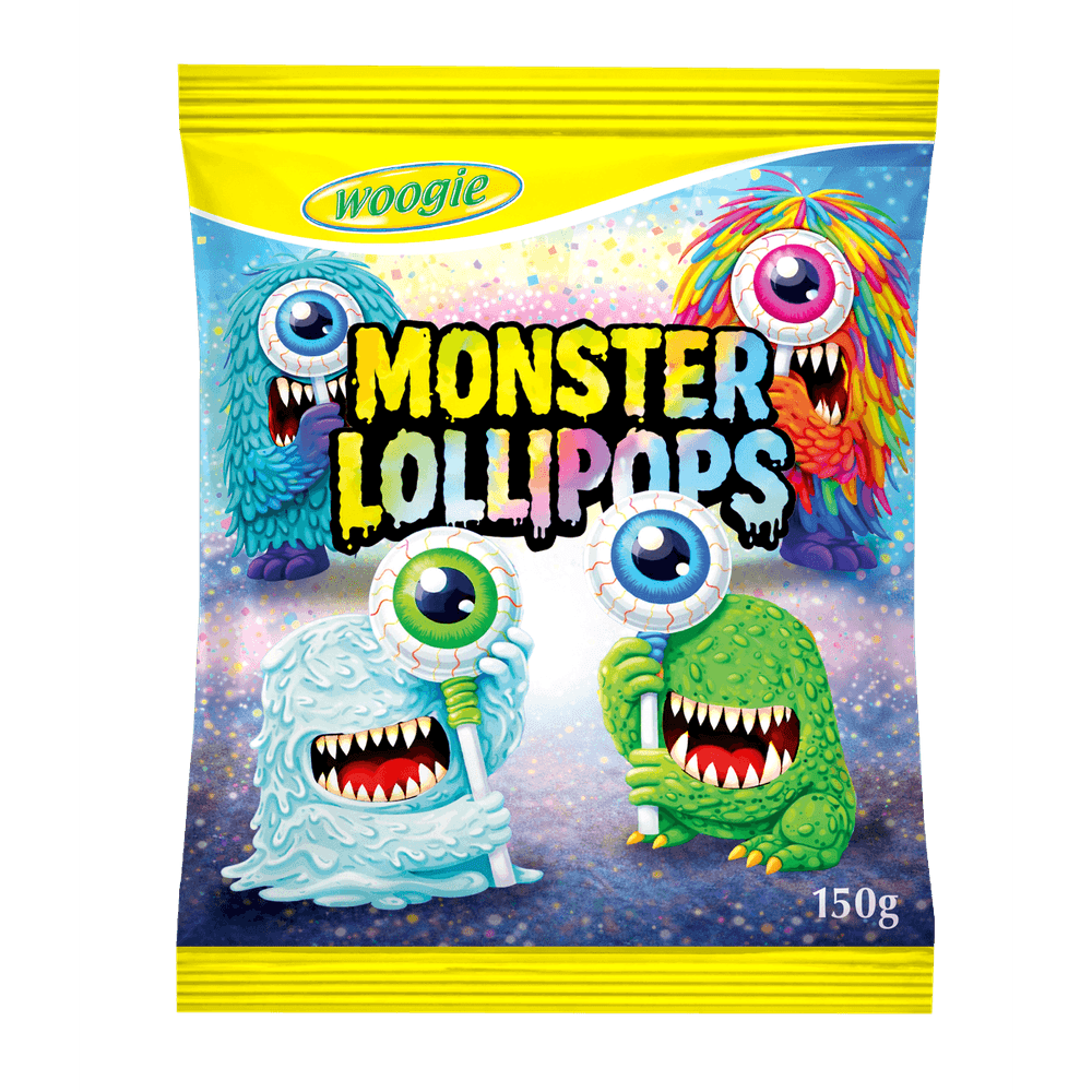 Woogie Monster Lollipops 150g
