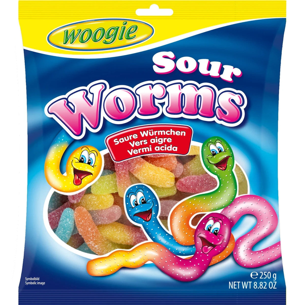 Woogie Saure Würmer Fruchtgummi Sauer Fruchtgeschmack 250g 58c806-2
