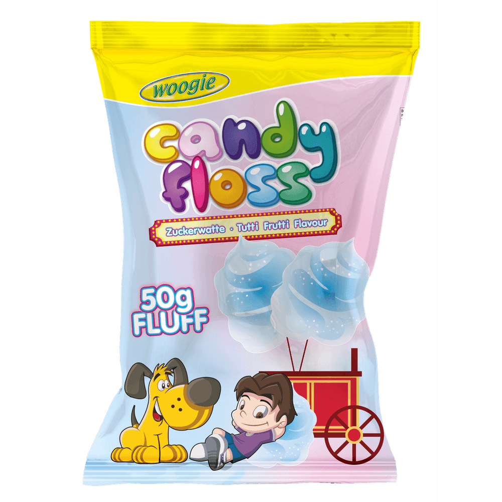 Woogie Zuckerwatte Tutti Frutti Geschmack 50g