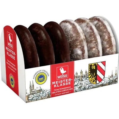 200 g. Weiss Meisterklasse feine weiche Oblaten Lebkuchen 2-fach sortiert - Foodtrade-Handel.de
