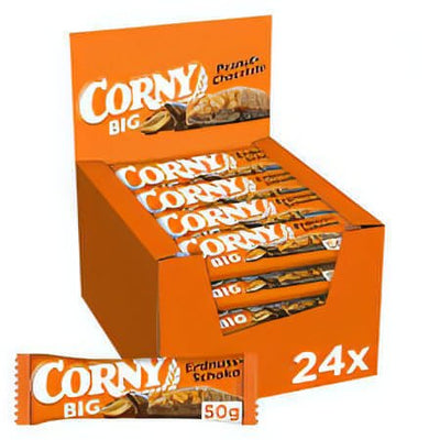 Corny Big Peanut Müsliriegel Schokolade mit Erdnüssen 50g 24er Pack - Foodtrade-Handel.de