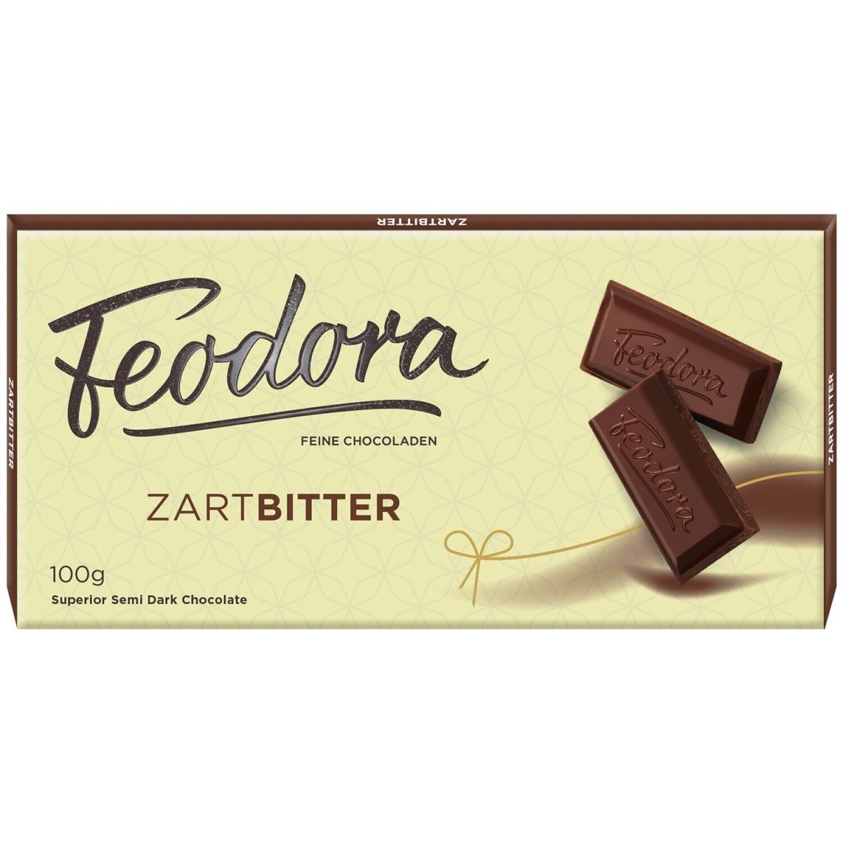 Feodora Tradition Tafel aus feinster Zartbitterschokolade 100g - Foodtrade-Handel.de - Feodora - Feodora Tradition Tafel aus feinster Zartbitterschokolade 100g