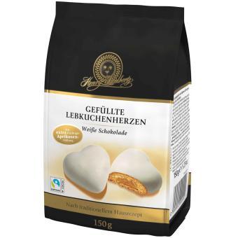 Henry Lambertz Gefüllte Lebkuchenherzen Weiße Schokolade 150g - Schokobote.de