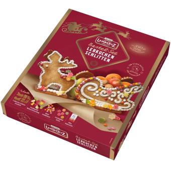 Lambertz Lebkuchen-Schlitten Bastel-Set 828g - Foodtrade-Handel.de