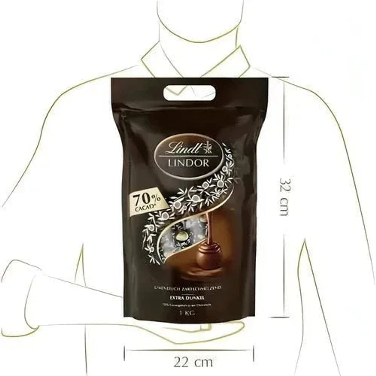 LINDOR Kugel Beutel Extra Dark 70%, 1000g 58c806-2