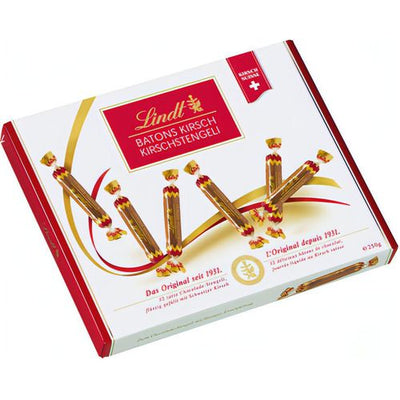 Lindt Baton Kirschstengeli Vollmilchschokolade flüssig gefüllt 250g - Foodtrade-Handel.de