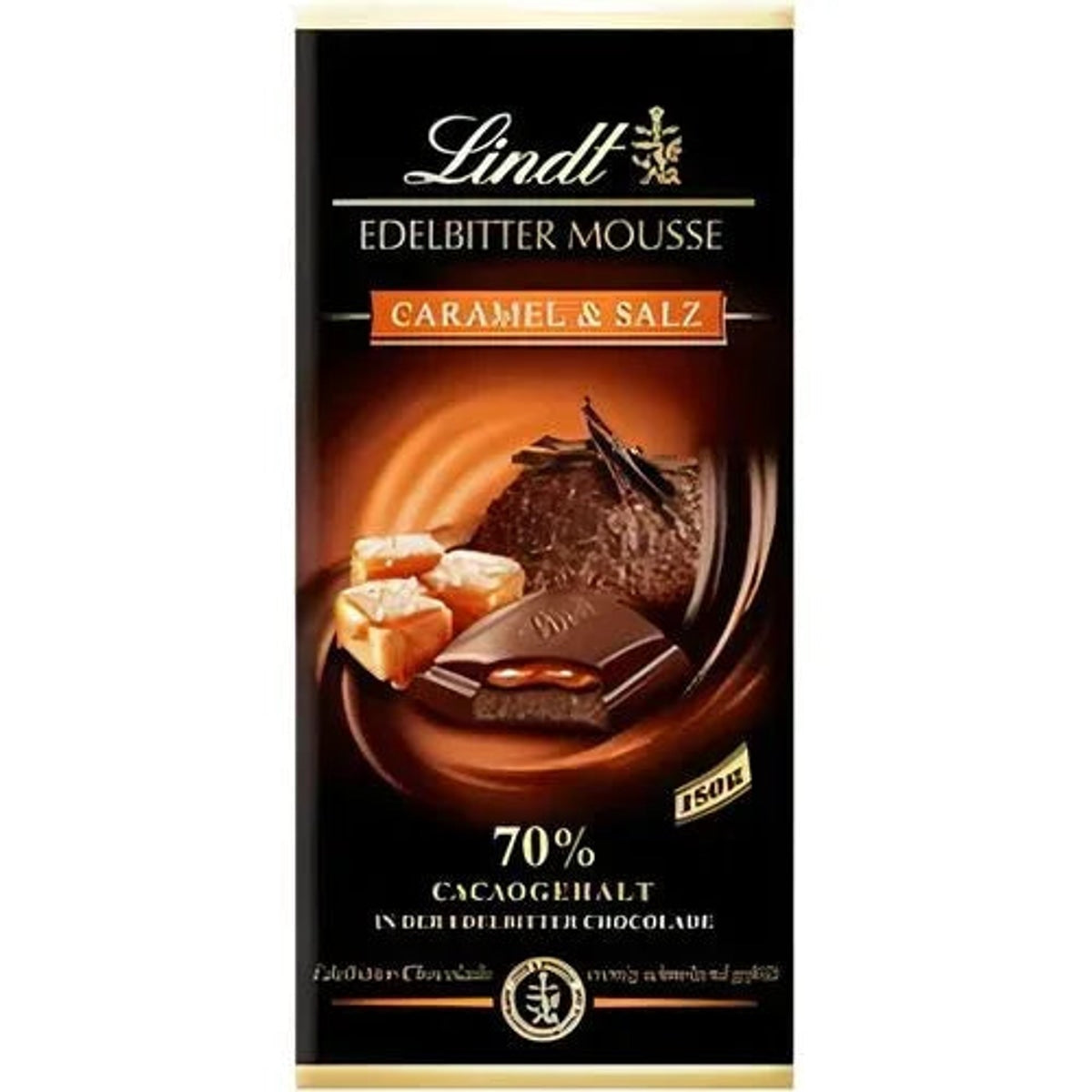 Lindt Edelbitter Mousse Karamell Schokolade - Caramel Salz, 150g 58c806-2