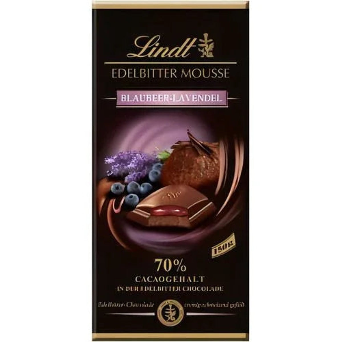 Lindt Edelbitter Mousse Schokolade - Blaubeere Lavendel, 150g 58c806-2