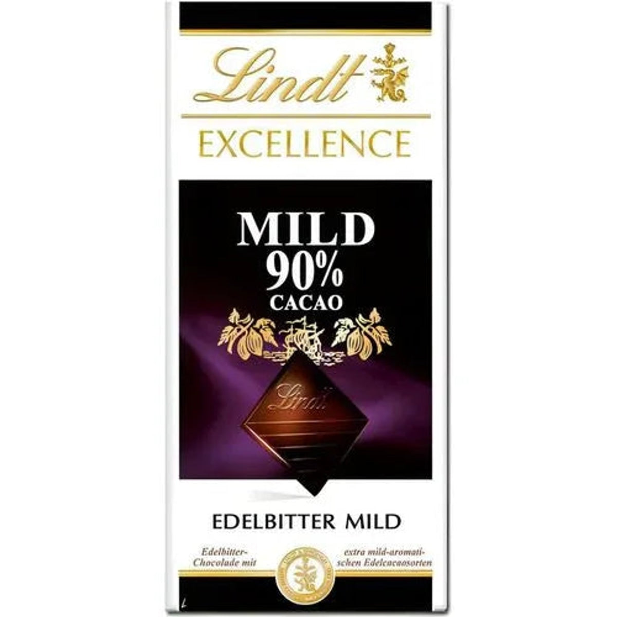 Lindt Excellence Mild 90% Cacao, Schokolade, 100g Tafel 58c806-2