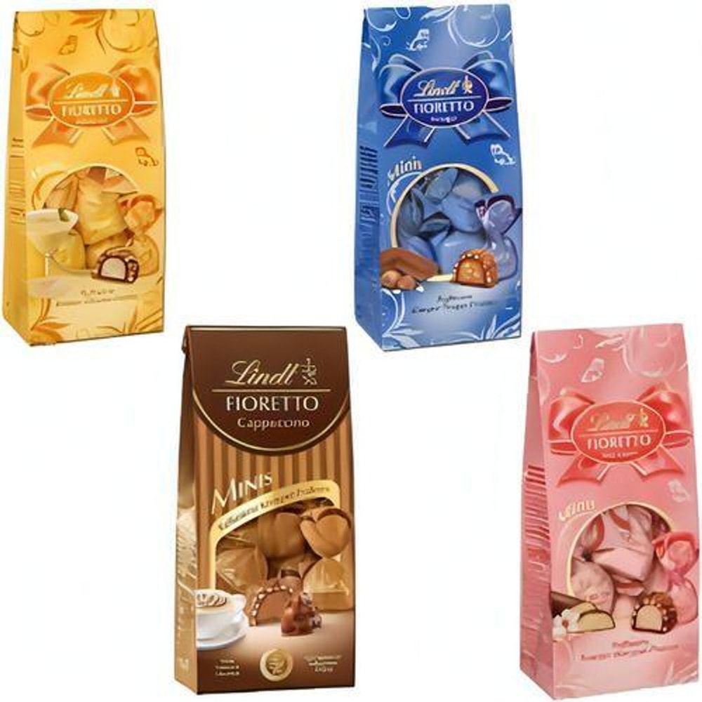 Lindt FIORETTO Minis Zabaione,Nougat,Marzipan,Cappuccino 4x 115g
