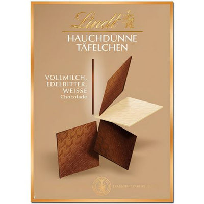 Lindt Hauchdünne Täfelchen Auslese 125g Packung - Foodtrade-Handel.de