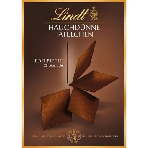 Lindt Hauchdünne Täfelchen Edelbitter | Edelbitterschokolade | Schachtel 125g - Schokobote.de