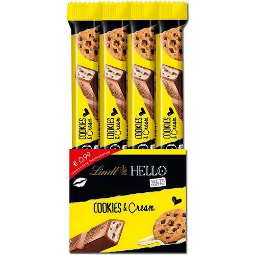 Lindt Hello Cookies & Cream Stick, Schokolade, 24 Stück - Schokobote.de