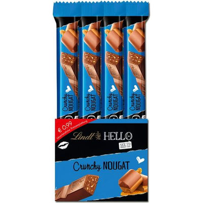 Lindt Hello Nougat Crunch Stick, Schokolade, 24 Stück - Foodtrade-Handel.de