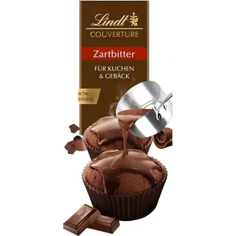 Lindt Kuvertüre Vollmilch 100g & Lindt Couverture Zartbitter 100g