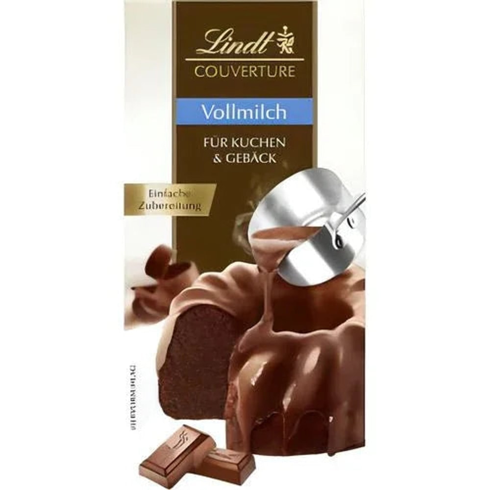 Lindt Kuvertüre Vollmilch 100g & Lindt Couverture Zartbitter 100g