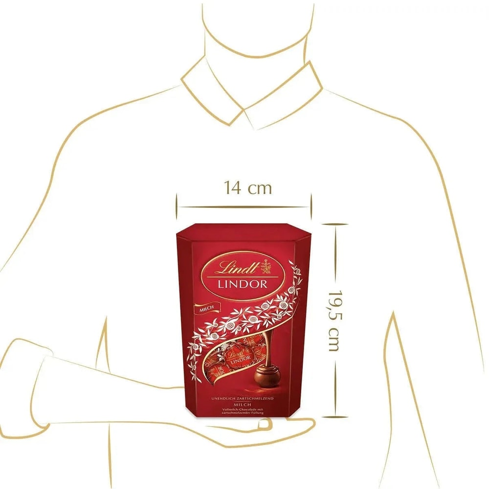 Lindt LINDOR Cornet Milch & Himbeere Schokolade, 500g