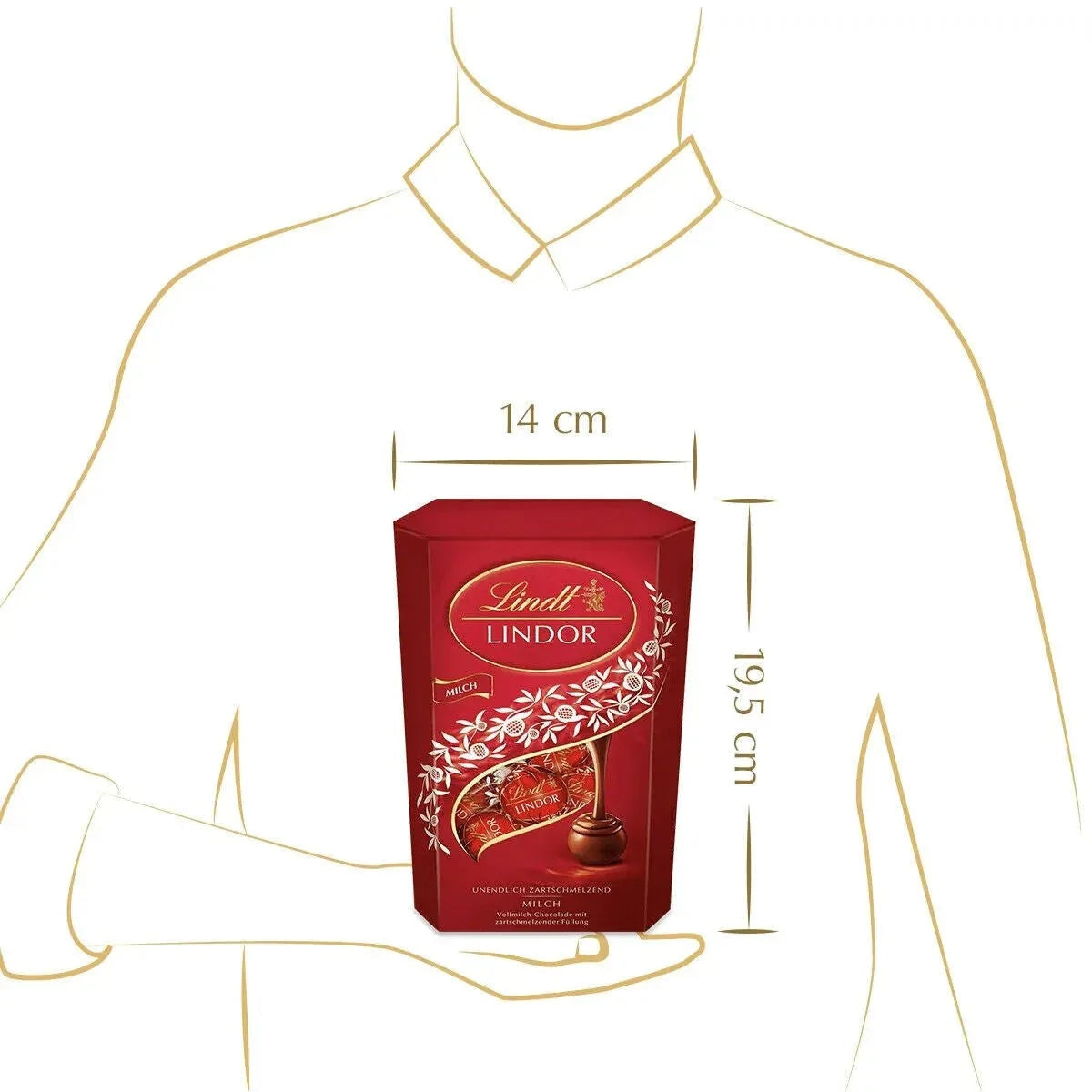 Lindt LINDOR Cornet Milch & Himbeere Schokolade, 500g 58c806-2
