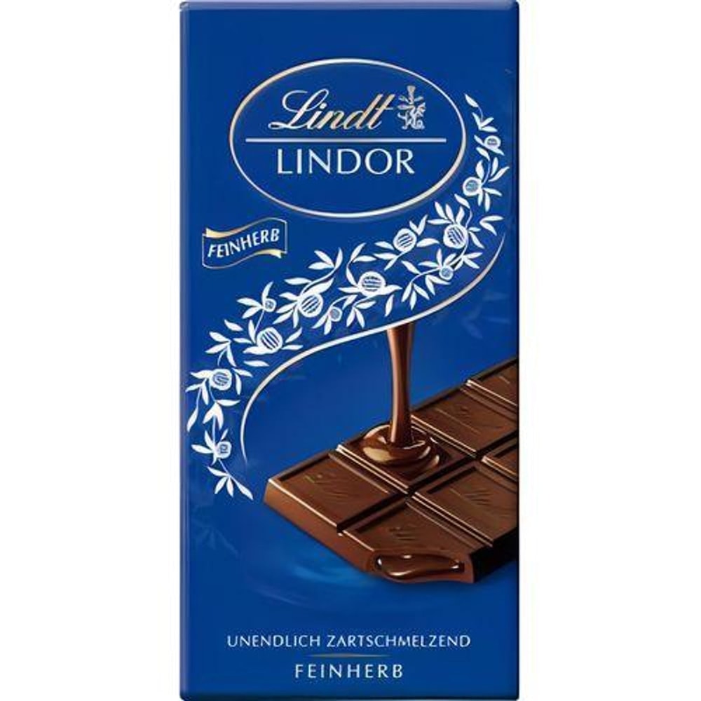 Lindt Lindor feinherb unendlich zartschmelzende Schokolade 100g